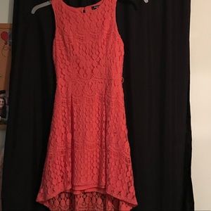 High low blush pink dress